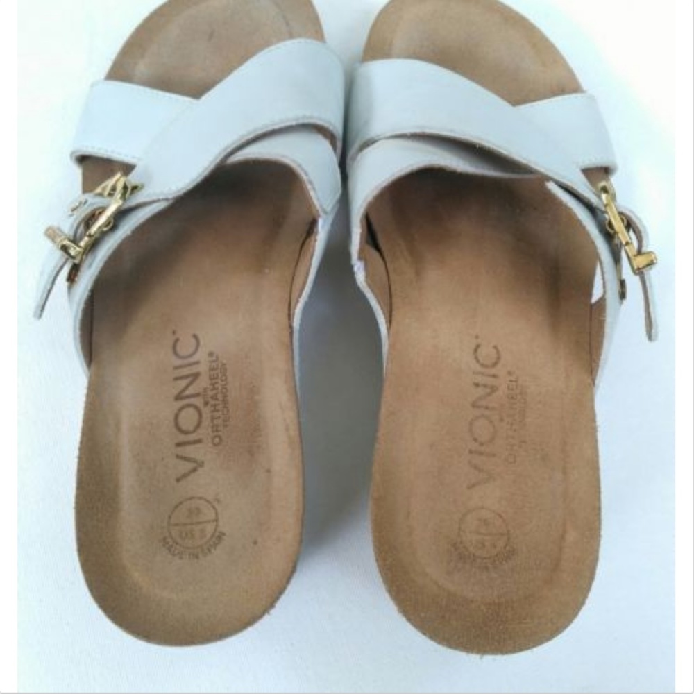 Vionic Size 8 Danette Slide Platform Sandals White - image 4